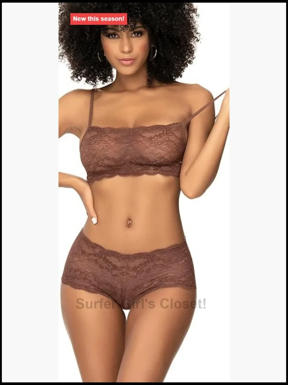 Lace Tank Crop Top & Boy Short Set Bodysuit